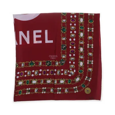 Scarf (Röd, Flerfärgad) från Chanel