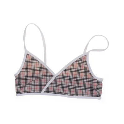Bikiniöverdel (Brun, Vit, Flerfärgad) från Burberry Elastan, Nylon