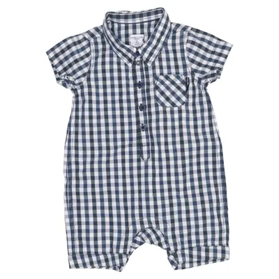Rompers (Blue, White) from Polarn O. Pyret Cotton