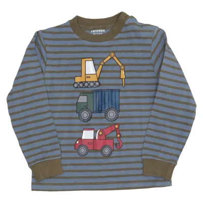 Lange mouwen shirt (Blauw, Groen, Meerkleurig) van Friends Elastaan, Organisch katoen