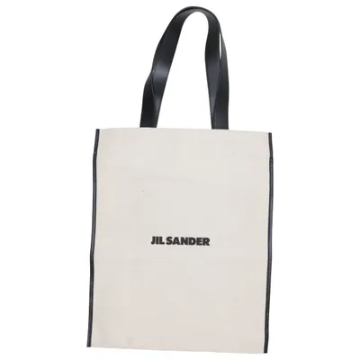 Sac en toile (Beige) de Jil Sander Cuir, Coton