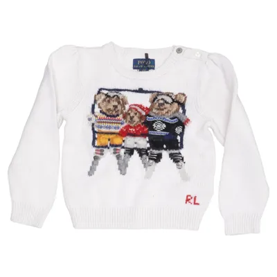 Tröja (Vit, Flerfärgad) från Polo Ralph Lauren Bomull, Ull