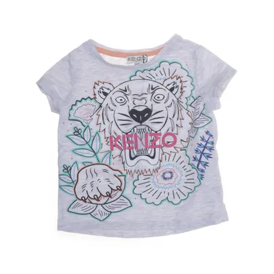 T-shirt (Grå) fra Kenzo Kids Bomuld, Polyester