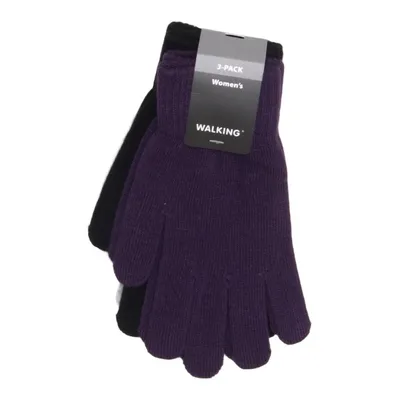 Handsker (Lilla, Sort, Grå) fra Walking Akryl, Elastan