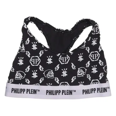 Sport-bh (Zwart, Wit) van Philipp Plein Katoen, Elastaan