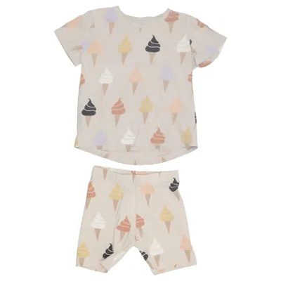 Sæt (Beige, Flerfarvet) fra Lindex Kids Bomuld, Elastan