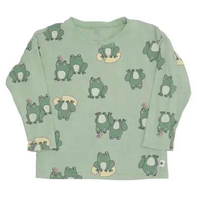 Long sleeve T-shirt (Green) from Lindex Cotton, Elastane