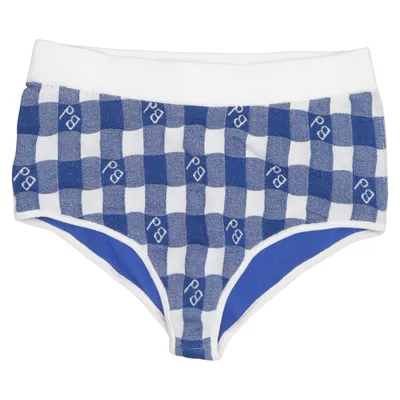 Short cycliste (Bleu, Blanc) de Baum Und Pferdgarten Fibre métallique, Polyamide, Polyester, Viscose