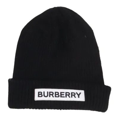 Beanie (Zwart) van Burberry Merinowol