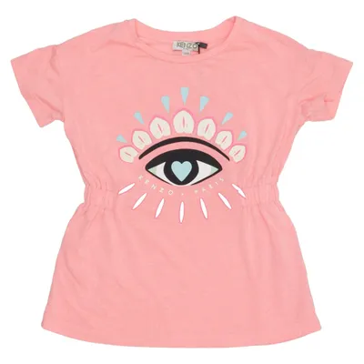 Klänning (Rosa) från Kenzo Kids Polyester, Viskos