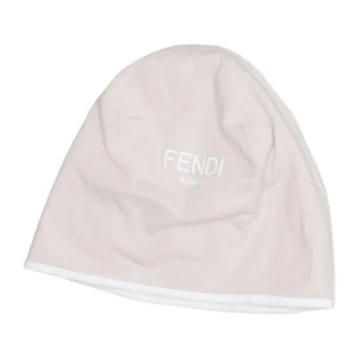 Beanie-Mütze (Beige) von Fendi Kids Baumwolle