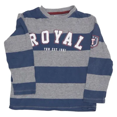 Long sleeve T-shirt (Blue, Gray) from Trn1961 Cotton, Viscose