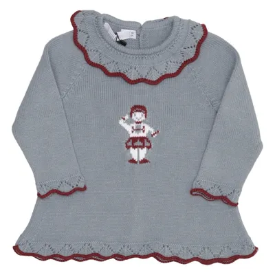 Dress (Gray, Red) from Kule Acrylic, Wool