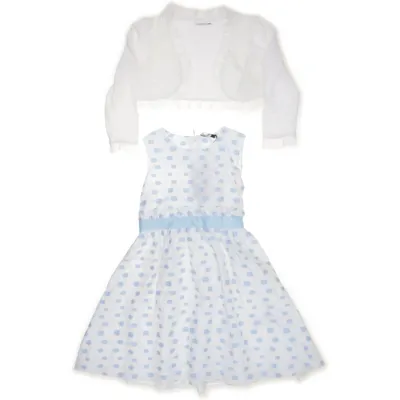 Dress (White, Blue) from Topo Cotton, Polyester