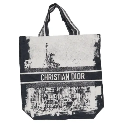 Tygpåse (Svart, Vit) från Christian Dior Bomull, Skinn