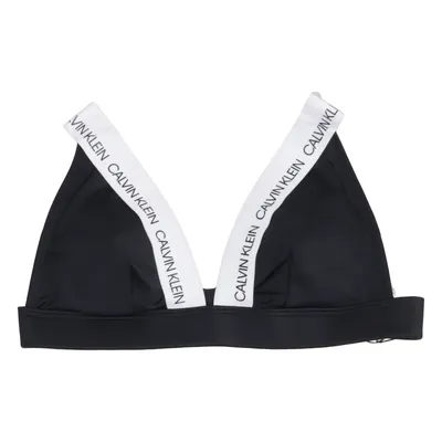 Bikini top (Black, White) from Calvin Klein Swimwear Elastane, Polyamide