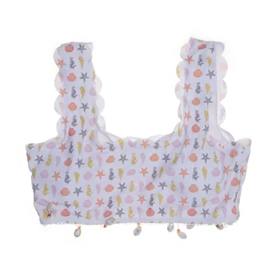 Bikiniöverdel (Vit, Flerfärgad) från Daisy Street Elastan, Polyamid