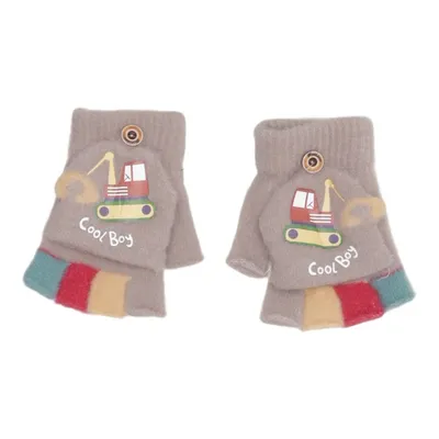 Vingerloze handschoenen (Beige, Meerkleurig)