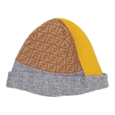 Beaniemössa (Gul, Grå, Brun) från Fendi Kids Kashmir, Ull