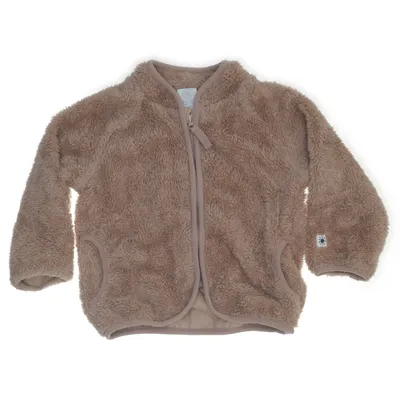 Fleecejacka (Brun) från Lindex Baby Polyester, Bomull