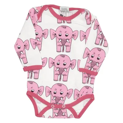 Body (Hvid, Pink) fra Småfolk Elastan, Økologisk bomuld