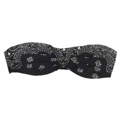 Haut de bikini (Noir, Blanc) de Saint Laurent Coton