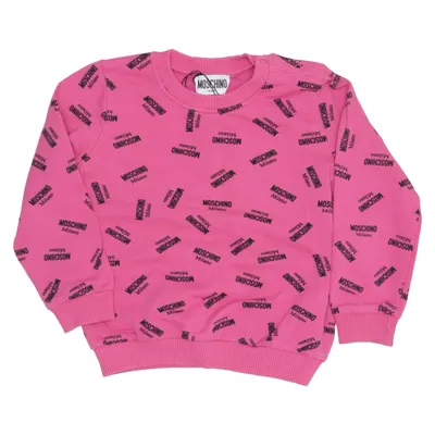 Sweatshirt (Pink, Black) from Moschino Baby Cotton, Elastane