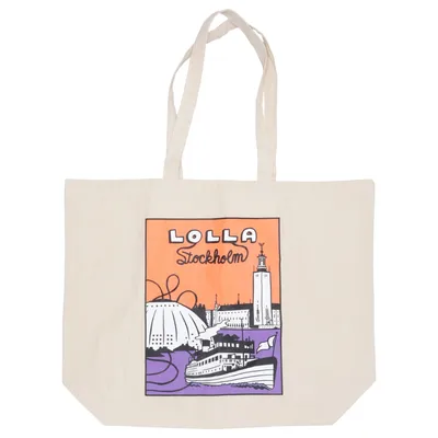Canvas bag (Beige, Multicolored) from Lola Palooza
