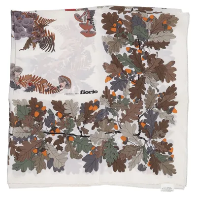 Scarf (Vit, Brun, Grön) från Fiorio Silke