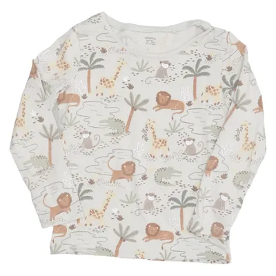 Long sleeve T-shirt (Green, Brown, Yellow) from Lindex Cotton, Elastane