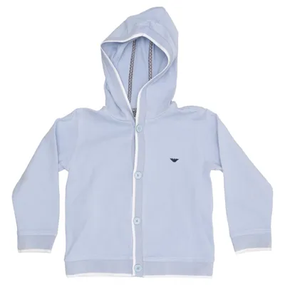 Hoodie (Blue) from Armani Baby Cotton, Elastane