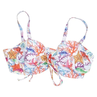 Haut de bikini (Blanc, Multicolore) de Bonatti Élasthane, Polyamide, Polyester