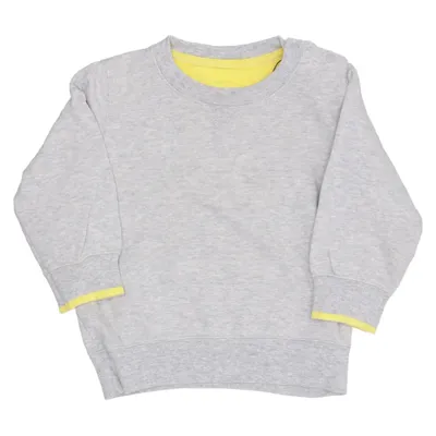 Sweatshirt (Gris, Jaune) de Uniqlo Baby Coton, Élasthane