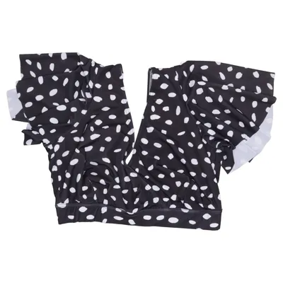Bikini top (Black, White) from ASOS Swim Elastane, Polyester