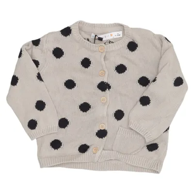Cardigan (Beige, Zwart) van Minimarket Katoen