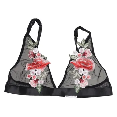 Bralette (Schwarz, Mehrfarbig) von Vera & Lucy Elasthan, Polyester