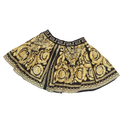 Jupe (Noir, Or) de Versace Coton, Élasthane, Polyamide, Polyester