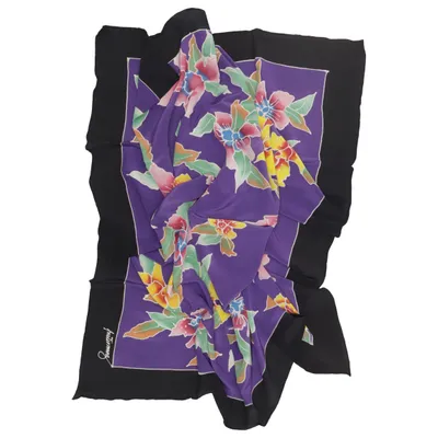 Scarf (Svart, Lila, Flerfärgad) från Totême Silke