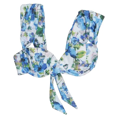 Bikini top (Blue, White, Multicolored) from Seaquelle Elastane, Recycled polyester
