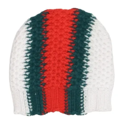 Beanie (Wit, Rood, Groen) van Gucci Wol
