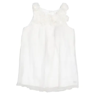 Blumenkinderkleid (Weiß) von Chloé Baumwolle, Seide