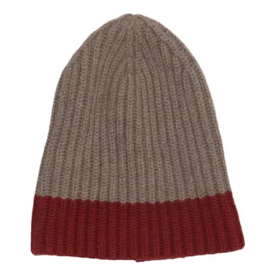 Beaniemössa (Beige, Röd) från Loro Piana Kashmir