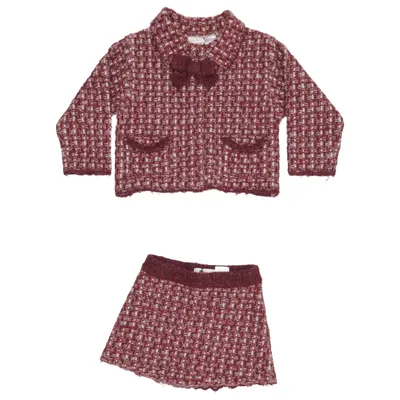 Ensemble (Rouge, Blanc) de Zara Acrylique, Polyester, Laine