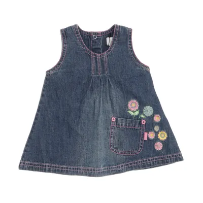 Denim jurk (Blauw) van Fixoni Katoen