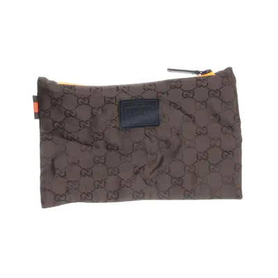 Toilet bag (Brown, Orange) from Gucci Acrylic, Polyamide, Polyester