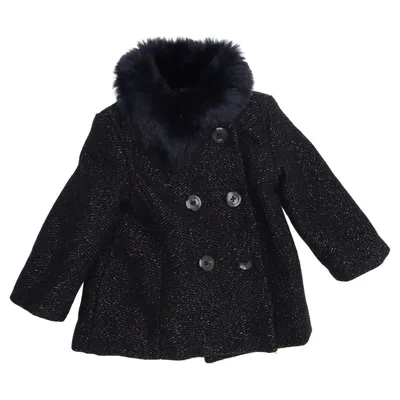 Manteau (Bleu, Or) de Minoti Fausse fourrure, Fibre métallique, Polyamide, Polyester, Viscose, Laine