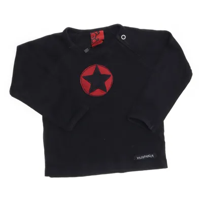 Langærmet t-shirt (Sort, Rød) fra Villervalla Bomuld