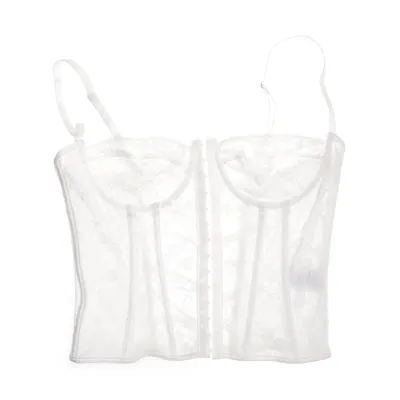 Bustier (Vit) från Shein Elastan, Polyester