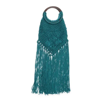 Handväska (Grön) från Indiska Polyester, Viskos