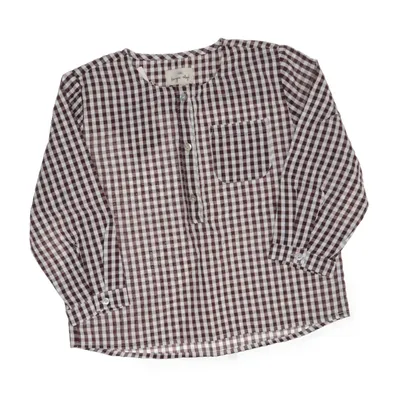 Blouse (White, Brown) from Konges Sløjd Cotton